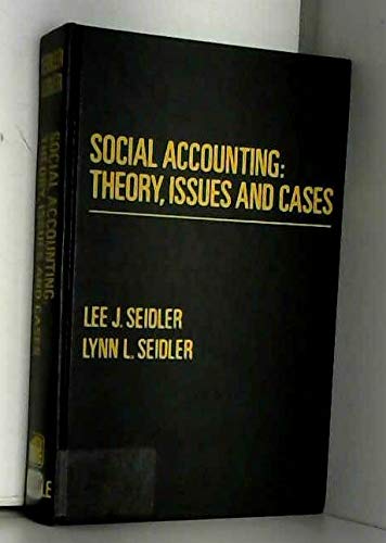 Imagen de archivo de Social Accounting: Theory, Issues, and Cases a la venta por BookDepart