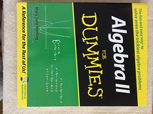 Beispielbild fr Algebra II For Dummies zum Verkauf von Wonder Book