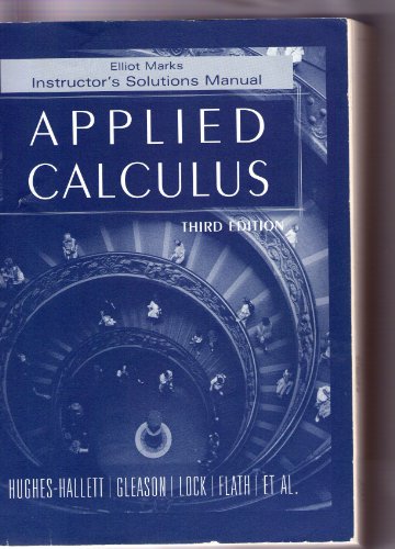 Imagen de archivo de Applied Calculus a la venta por Books Unplugged