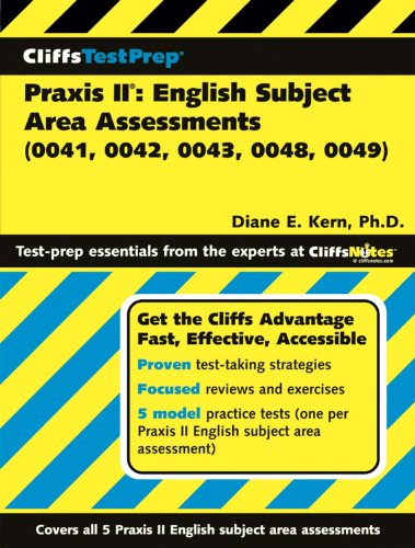 Stock image for CliffsTestPrep Praxis II: English Subject Area Assessments (0041, 0042, 0043, 0048, 0049) for sale by Gulf Coast Books