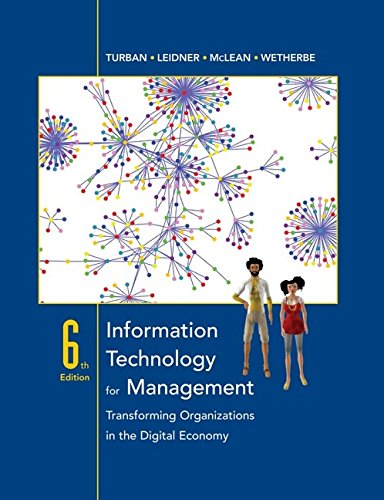 Information Technology for Management: Transforming Organizations in the Digital Economy (9780471787129) by Turban, Efraim; Leidner, Dorothy; McLean, Ephraim; Wetherbe, James