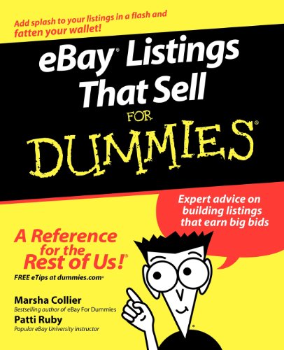 Stock image for EBay Listings That Sell for Dummies for sale by Better World Books