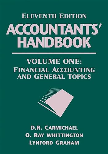 Stock image for Accountants' Handbook, Volume 1: Financial Accounting and General Topics for sale by Irish Booksellers