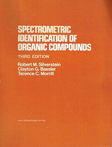 Imagen de archivo de Spectrometric Identification of Organic Compounds a la venta por Bookworm Books