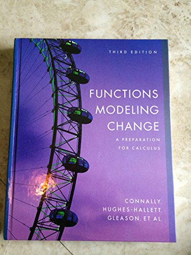 Imagen de archivo de Functions Modeling Change: A Preparation for Calculus a la venta por The Book Cellar, LLC