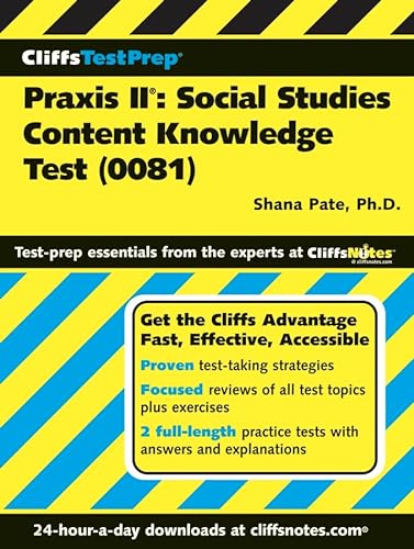 Stock image for CliffsTestPrep Praxis II: Social Studies Content Knowledge Test (0081) for sale by Wonder Book