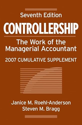 9780471794820: Controllership: The Work of the Managerial Accountant