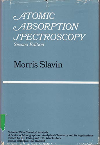 Imagen de archivo de Atomic Absorption Spectroscopy a la venta por Better World Books