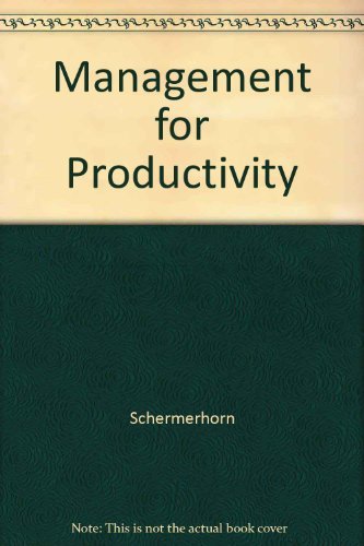 9780471797104: Management for Productivity