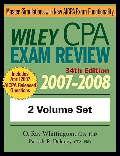 Wiley CPA Examination Review 2007-2008, Set (9780471798736) by Delaney, Patrick R.; Whittington, O. Ray
