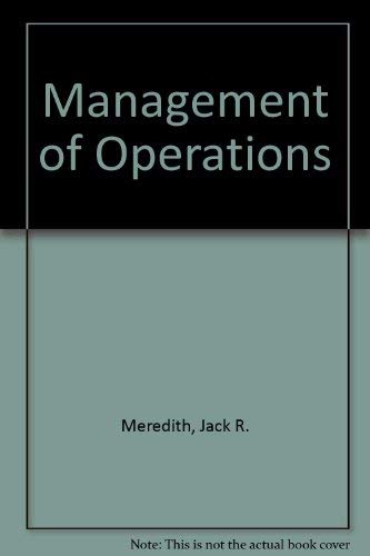 9780471805281: Management of Operations