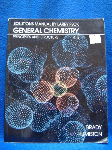 9780471806806: General Chemistry: Principles and Structure: Solutions Manual to 4r.e