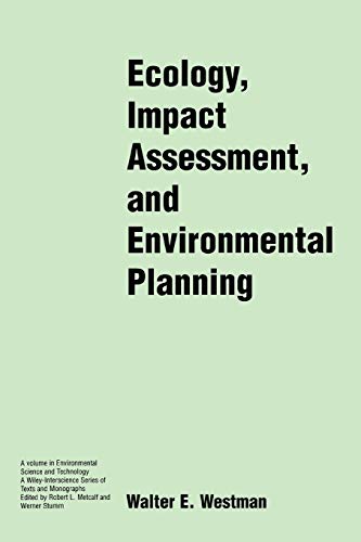 Imagen de archivo de Ecology, Impact Assessment, and Environmental Planning a la venta por Better World Books: West