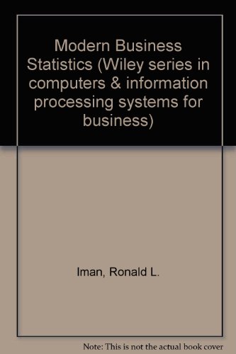 Stock image for Modern Business Statistics (Computers & Information Processing Syste) for sale by HPB-Red