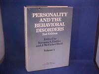 Stock image for Personality and the Behavioral Disorders for sale by ThriftBooks-Dallas