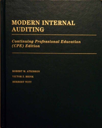 9780471818823: Modern Internal Auditing (Cpe Edition)