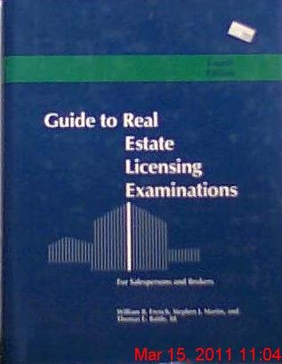 Imagen de archivo de Guide to Real Estate Licensing Examinations for Salespersons and Brokers a la venta por Top Notch Books