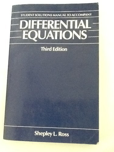 9780471827771: Differential Equations: Solutions Manual