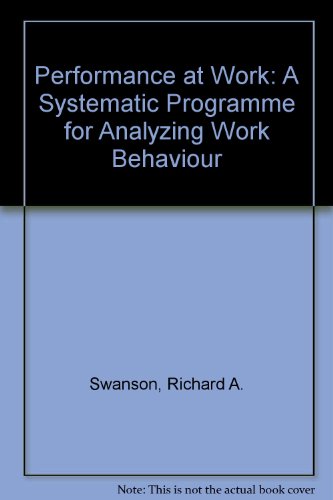 9780471830603: Performance at Work: A Systematic Programme for Analyzing Work Behaviour