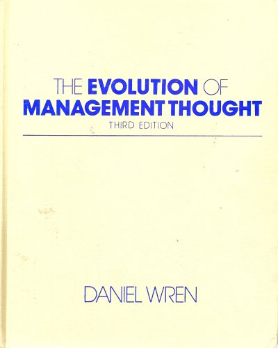 Imagen de archivo de The Evolution of Management Thought a la venta por Better World Books