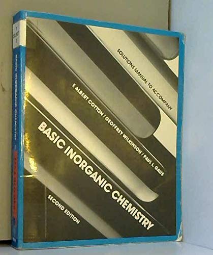 Imagen de archivo de Basic Inorganic Chemistry, Solutions Manual a la venta por ThriftBooks-Atlanta