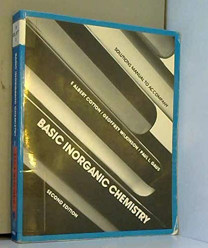 Stock image for Basic Inorganic Chemistry, Solutions Manual for sale by ThriftBooks-Atlanta