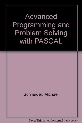 Imagen de archivo de Advanced Programming and Problem Solving with PASCAL a la venta por HPB-Red