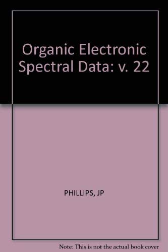 Stock image for Organic Electronic Spectral Data (Volume 22) for sale by Anybook.com