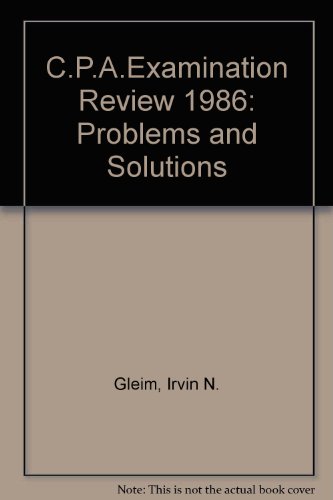 Beispielbild fr CPA Examination Review : Problems and Solutions zum Verkauf von Better World Books