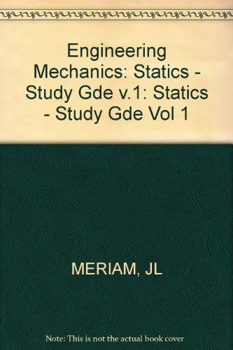 Stock image for Engineering Mechanics, Statics, Study Guide (Volume 1) for sale by HPB-Red