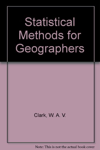 Imagen de archivo de Staistical Methods for Geographers. a la venta por G. & J. CHESTERS