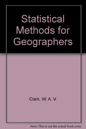 9780471843177: Statistical Methods for Geographers
