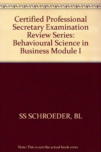 Certified professional secretary examination review series (9780471843535) by Betty L. Schroeder