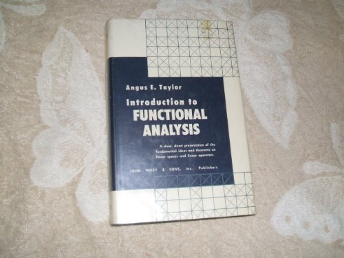 9780471846451: Introduction to Functional Analysis