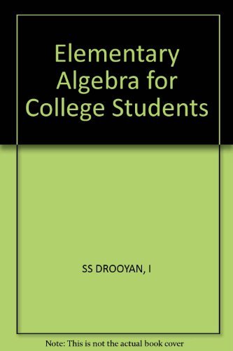 Beispielbild fr Elementary Algebra for College Students zum Verkauf von Better World Books