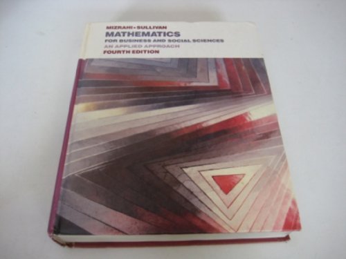 Stock image for Mathematics for Business and Social Sciences: An Applied Approach for sale by HPB-Red