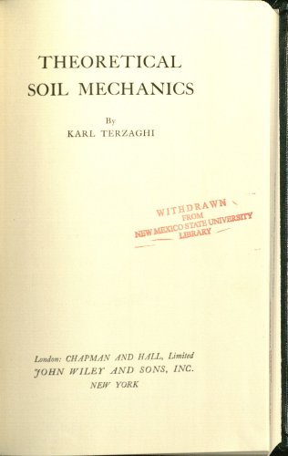 Imagen de archivo de Theoretical Soil Mechanics a la venta por PAPER CAVALIER UK