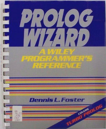 Imagen de archivo de PROLOG Wizard: A Wiley Programmer's Reference a la venta por Phatpocket Limited