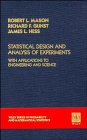 9780471853640: Statistical Design and Analysis of Experiments: With Applications to Engineering and Science (Probability & Mathematical Statistics S.)