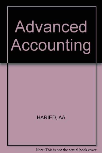 Advanced accounting (9780471856788) by Haried, Andrew A