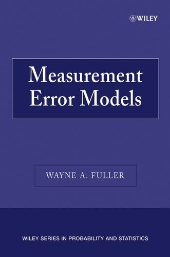 9780471861874: Measurement Error Models (Series: Wiley Series in Probability & Mathematical Statistics)