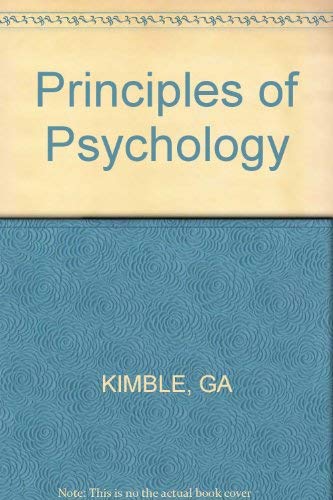 Beispielbild fr Principles of Psychology zum Verkauf von Better World Books