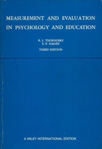 Stock image for Measurement and Evaluation in Psychology and Education for sale by Book Deals