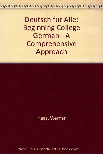Imagen de archivo de Deutsch Fur Alle: Beginning College German: A Comprehensive Approach a la venta por HPB-Red