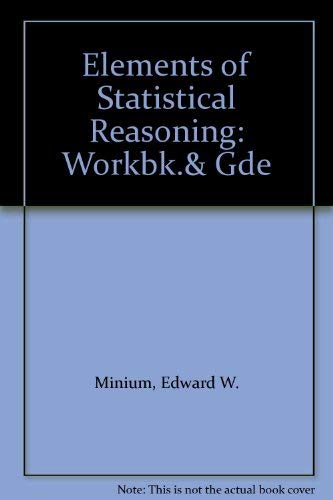 Immagine dell'editore per Elements of Statistical Reasoning venduto da Better World Books