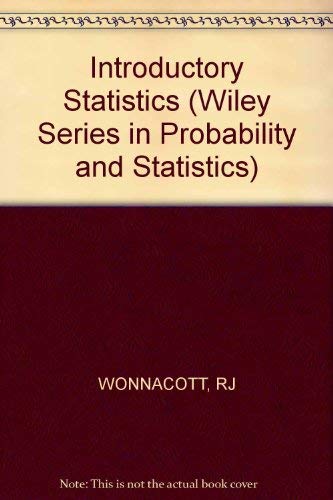 9780471868996: Introductory statistics (Wiley series in probability and mathematical statistics)