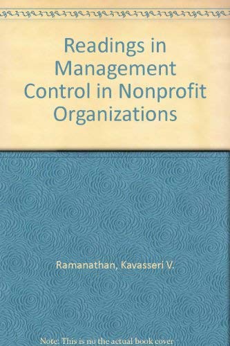 Beispielbild fr Readings in Management Control in Nonprofit Organizations zum Verkauf von Anybook.com