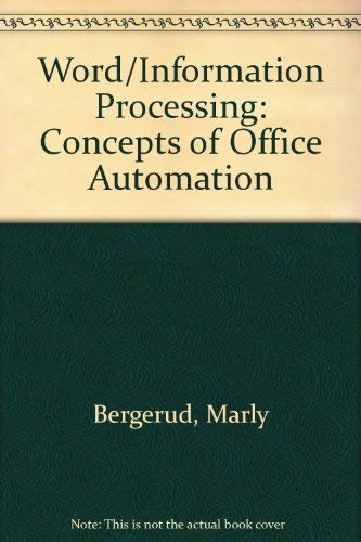 Stock image for Word/information processing concepts of office automation for sale by Wonder Book