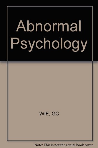 Stock image for Abnormal Psychology: An Experimental Clinical Approach for sale by Anybook.com