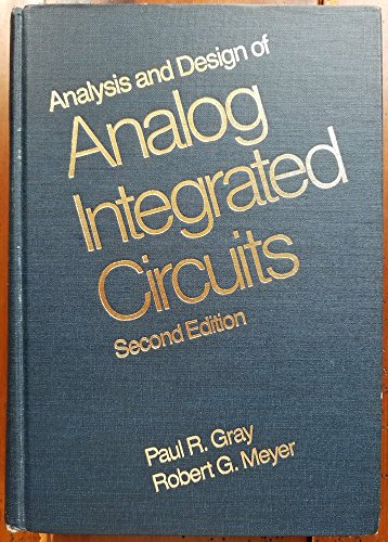 Beispielbild fr Analysis and Design of Analog Integrated Circuits zum Verkauf von Wonder Book